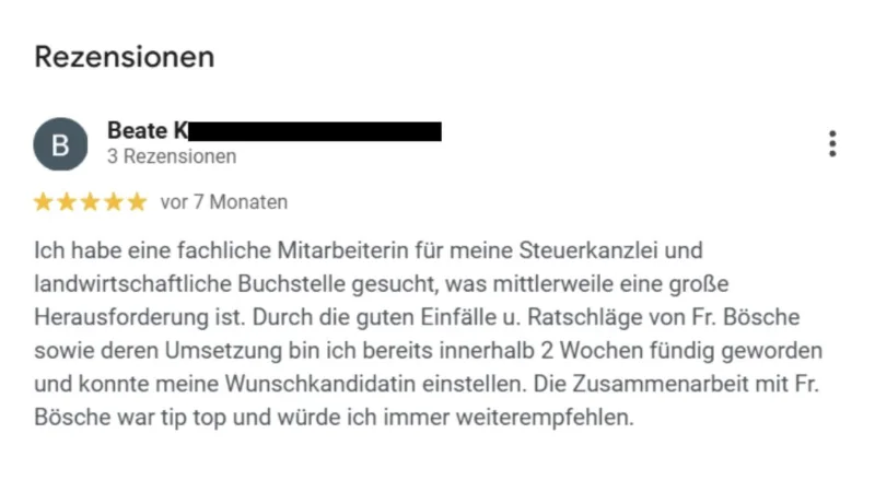 Bewertung von Beate K.