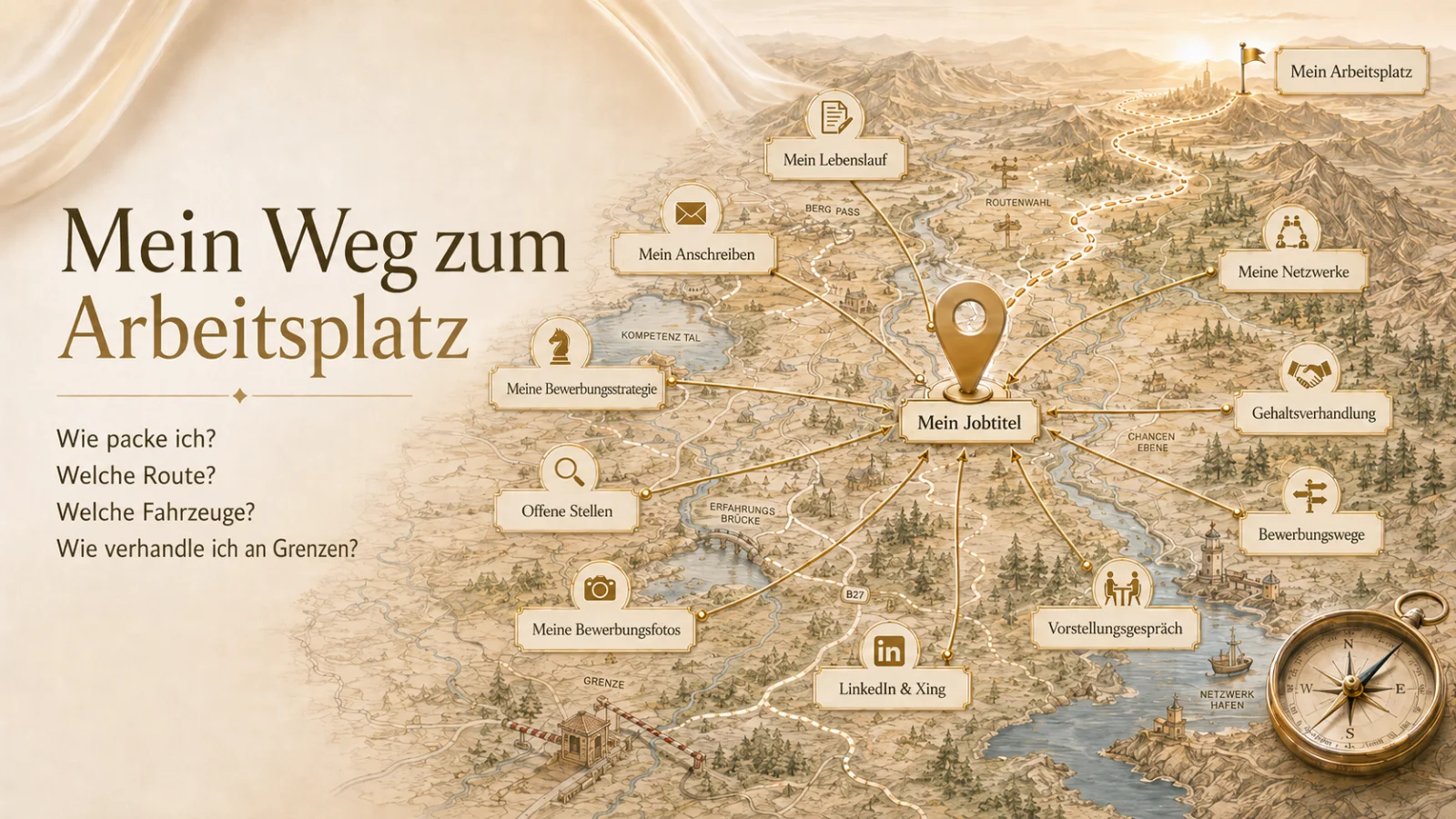 Landkarte „Mein Weg zum Arbeitsplatz
